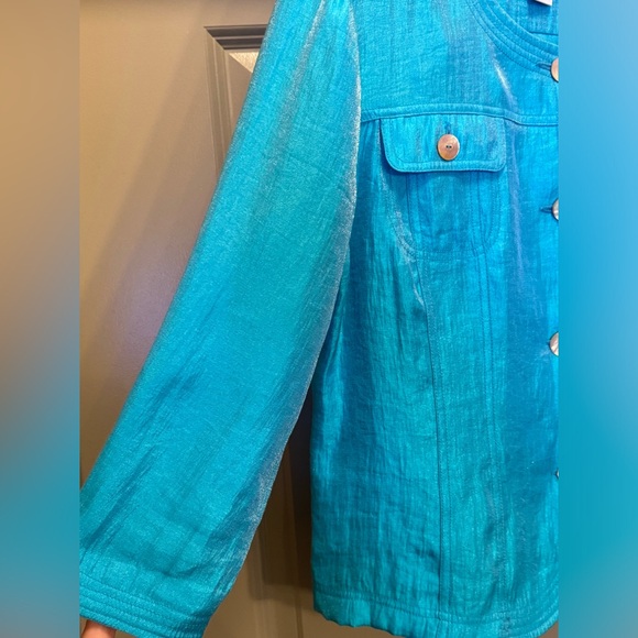 RUBY RD Blue jacket blazer size 12 - Picture 4 of 13